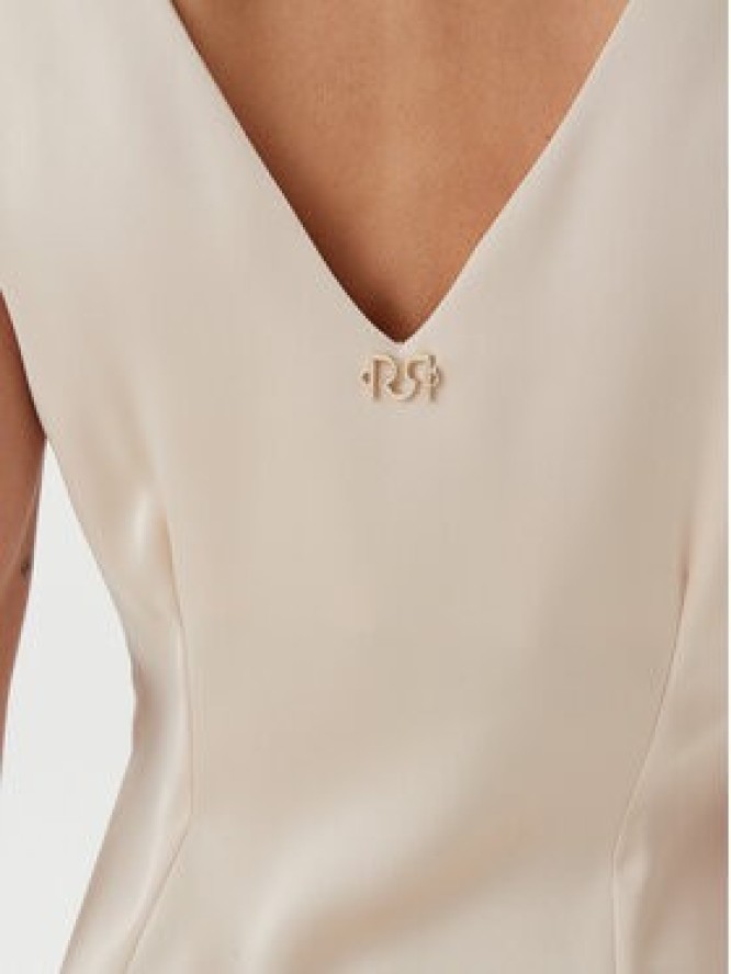 Rinascimento Sukienka koktajlowa CFC0122928003 Beżowy Regular Fit