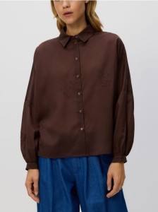 Koszula z lyocellu - brązowy