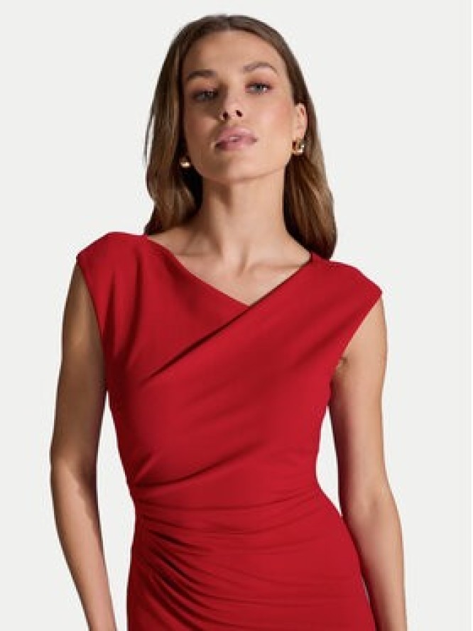 Swing Sukienka koktajlowa 5AI16700 Czerwony Slim Fit