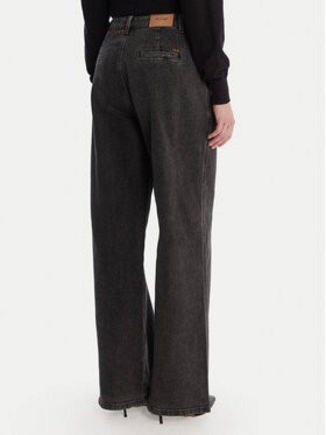 Artigli Jeansy Palazzo Vita Alta ADDE003646 Czarny Wide Leg