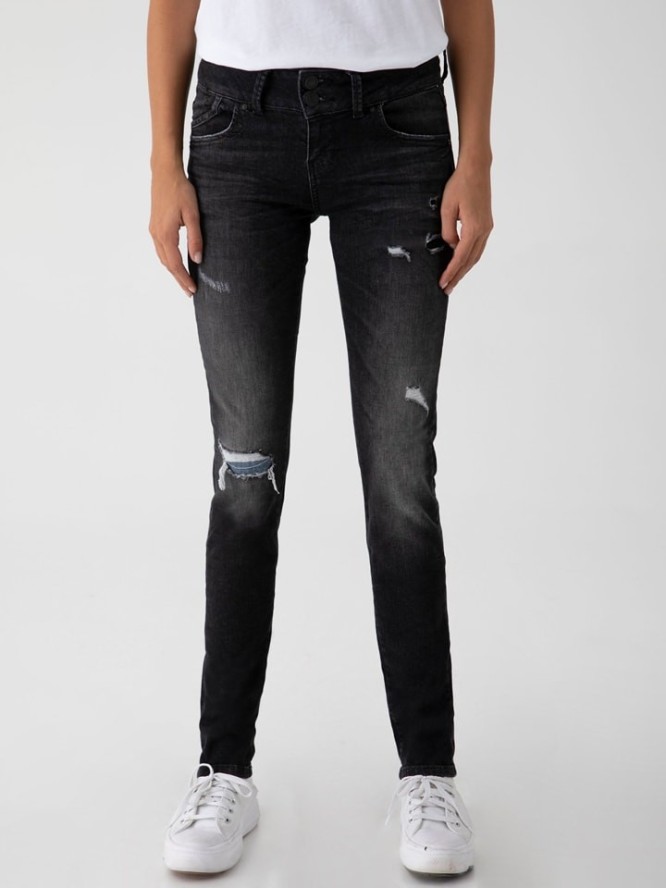 LTB Dżinsy "Molly M" - Slim fit - w kolorze antracytowym rozmiar: W27/L36