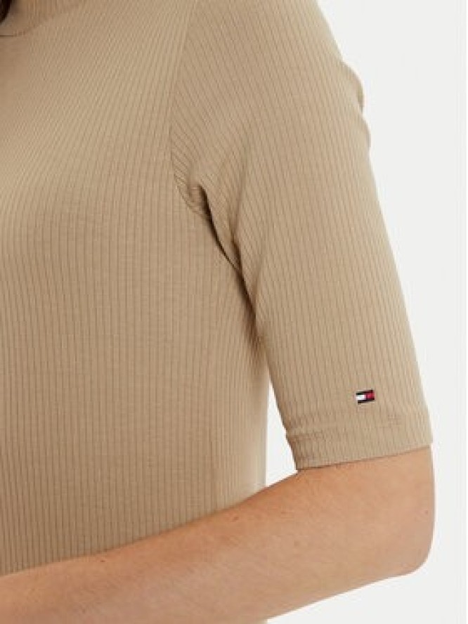 Tommy Hilfiger Sukienka codzienna WW0WW44430 Beżowy Slim Fit