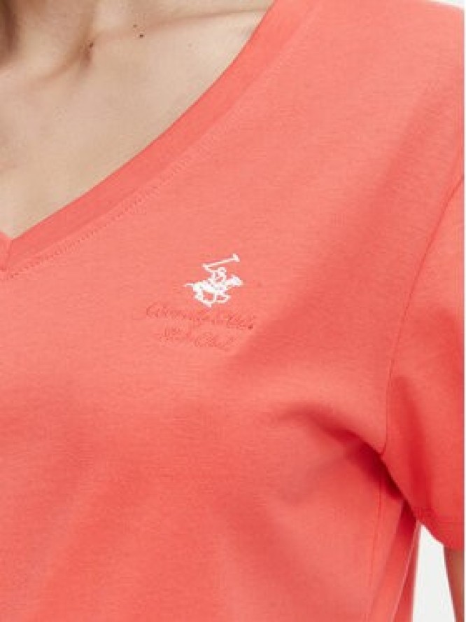 Beverly Hills Polo Club T-Shirt P-SS26W-TS516518 Koralowy Regular Fit