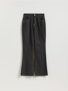 Jeansy flare - szary