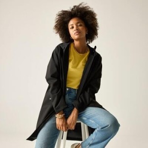 Damska wodoodporna kurtka Levita Longline z kapturem