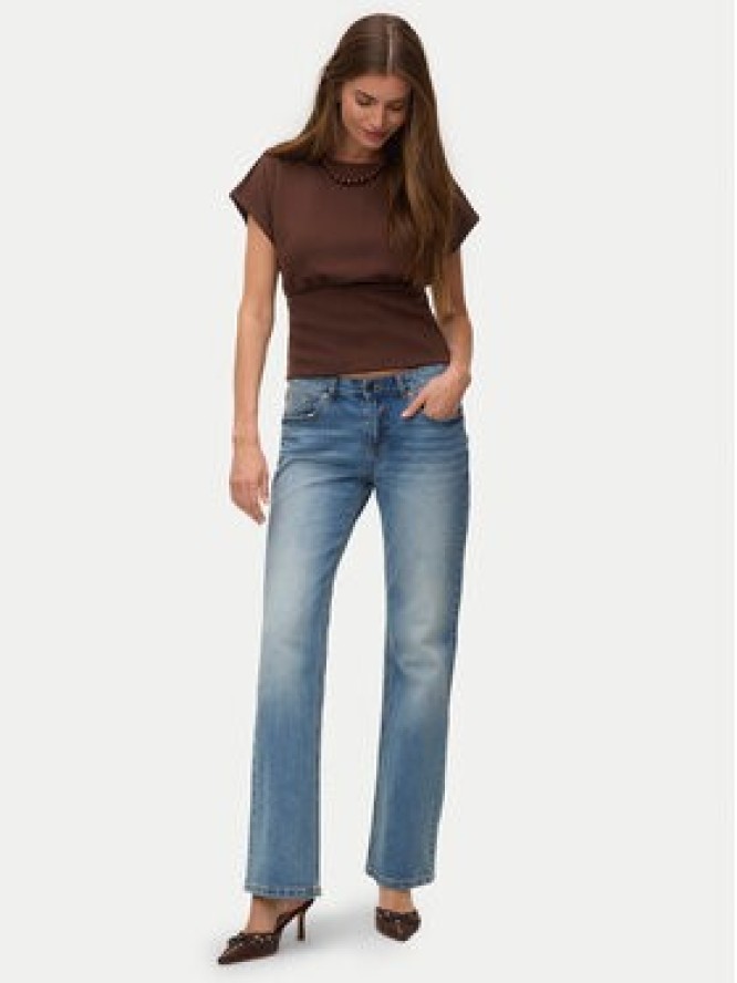 Vero Moda Bluzka Smilla 10355466 Brązowy ciemny Regular Fit