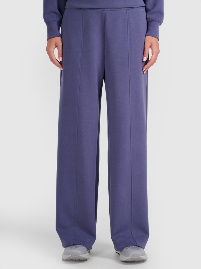 4F Spodnie dresowe z szerokimi nogawkami z modalem damskie - granatowe XS