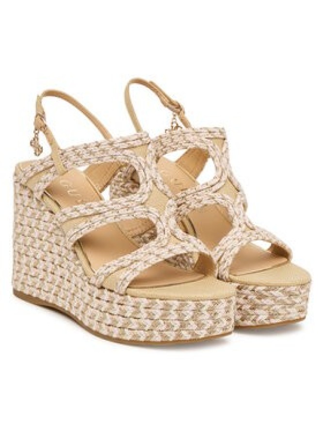 Guess Sandały FLJERS FAB04 Beżowy