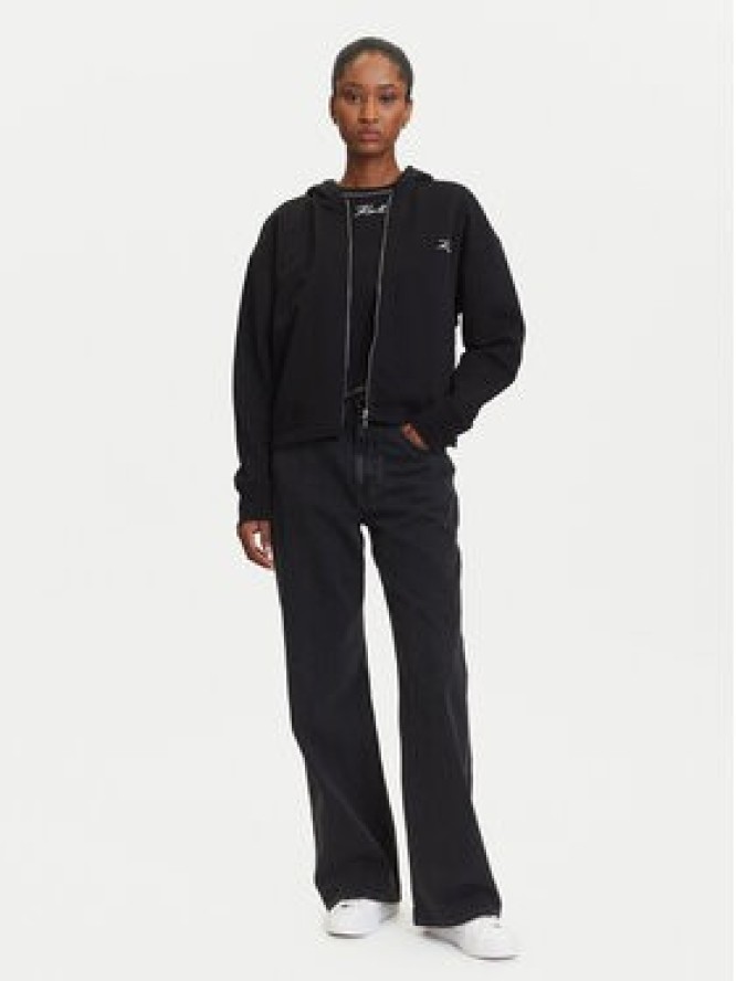 KARL LAGERFELD Bluza A3W20067 Czarny Regular Fit