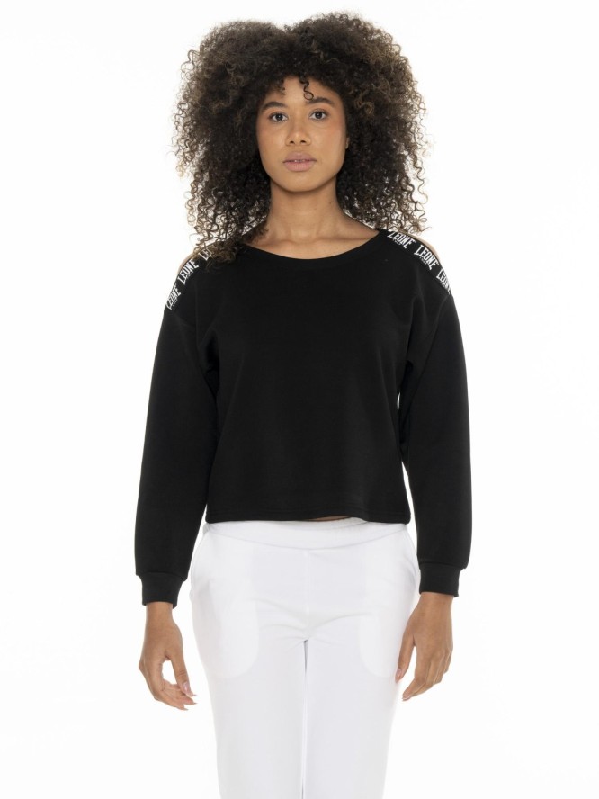 Leone Black'n White damskie bluzy z kapturem z odkrytymi ramionami