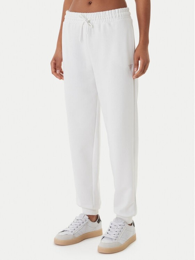 Guess Spodnie dresowe V6GB11 K3095 Biały Regular Fit