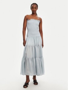 Eleh Sukienka wieczorowa ESS250137 Błękitny Regular Fit