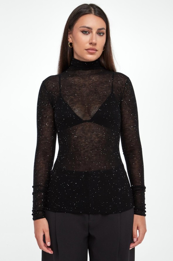 Golf damski wełniany Moss PINKO