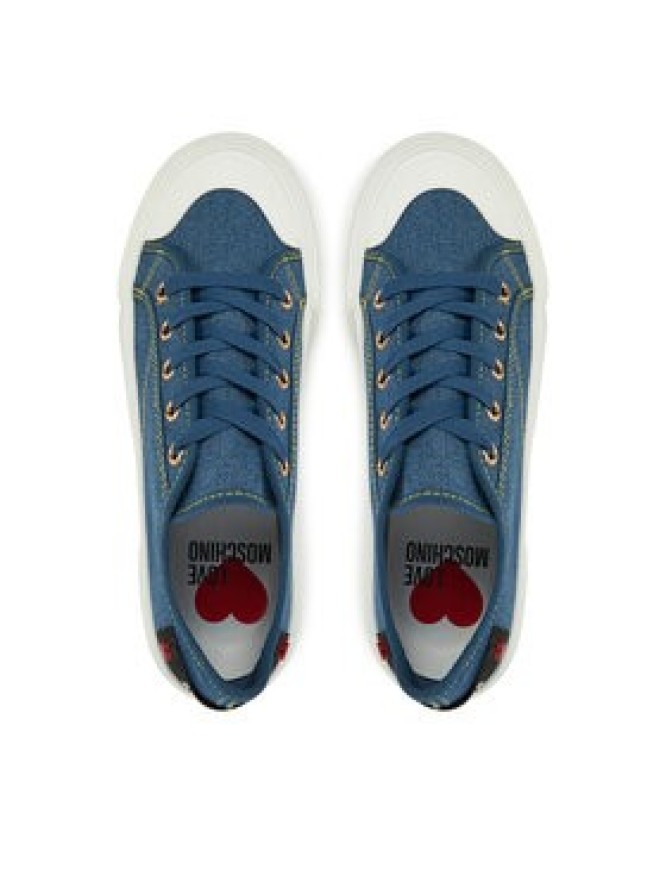 LOVE MOSCHINO Trampki JA15012G1MJO5700 Niebieski