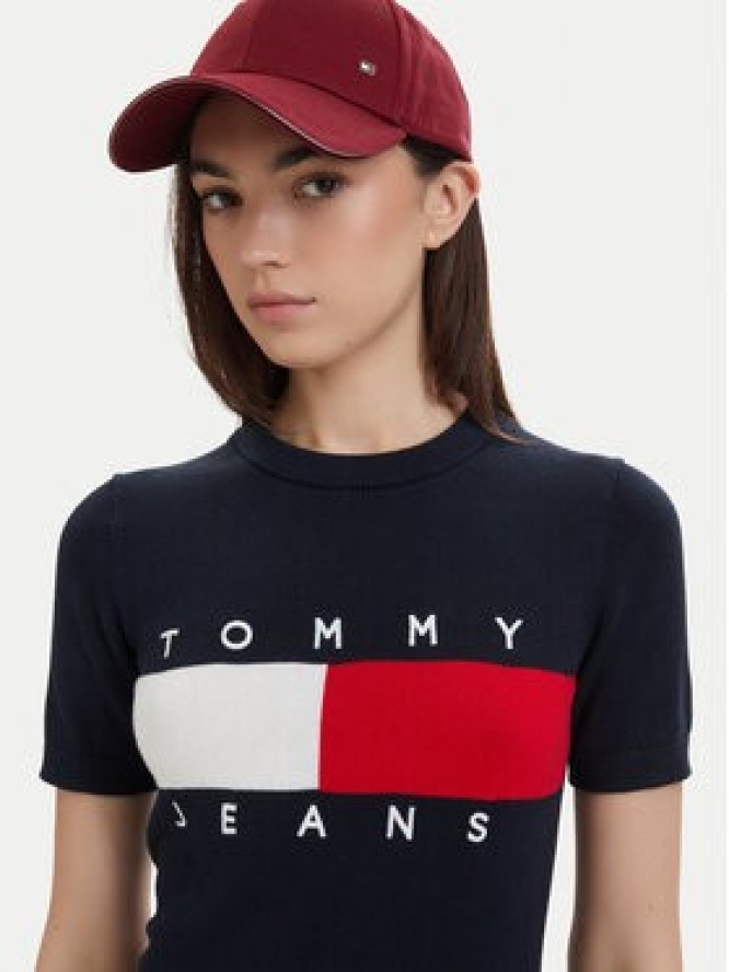 Tommy Jeans Sukienka codzienna Flag DW0DW22853 Granatowy Slim Fit