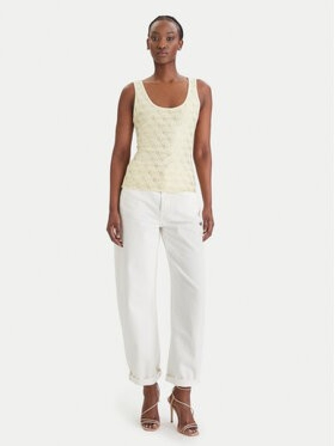 Guess Top W6GP10 K2932 Żółty Regular Fit