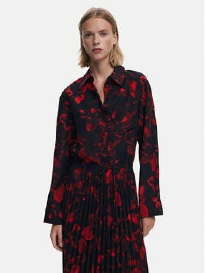 Desigual Sukienka koszulowa Plisado 25WWVW16 Czerwony Regular Fit