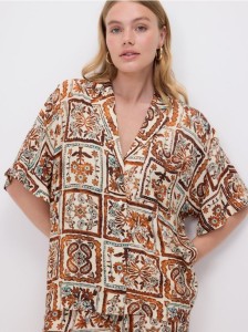 Koszula z wiskozy - wielobarwny