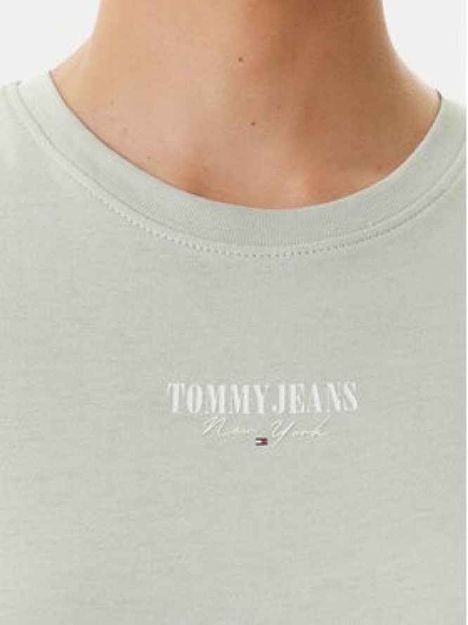 Tommy Jeans T-Shirt Essential DW0DW20913 Zielony Slim Fit