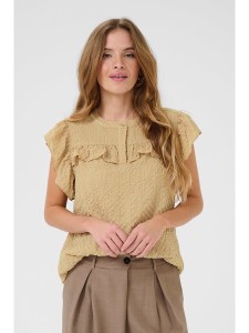 CULTURE Bluzka w kolorze beżowym rozmiar: M