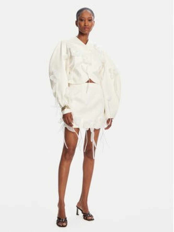 ROTATE Spódnica mini 3D Lily 113884857 Écru Regular Fit