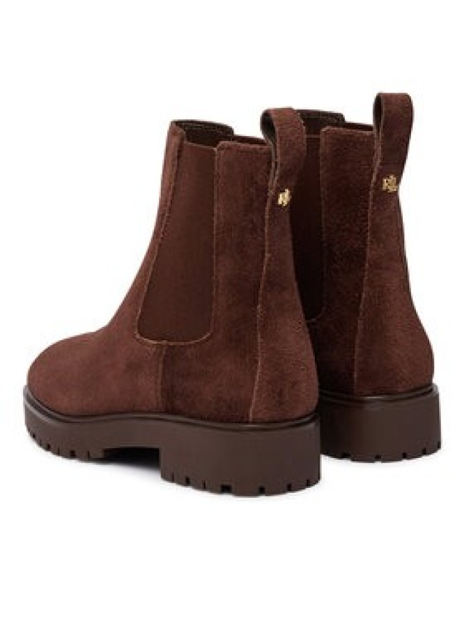 LAUREN RALPH LAUREN Sztyblety Allyson Suede Bootie 802974477004 Brązowy