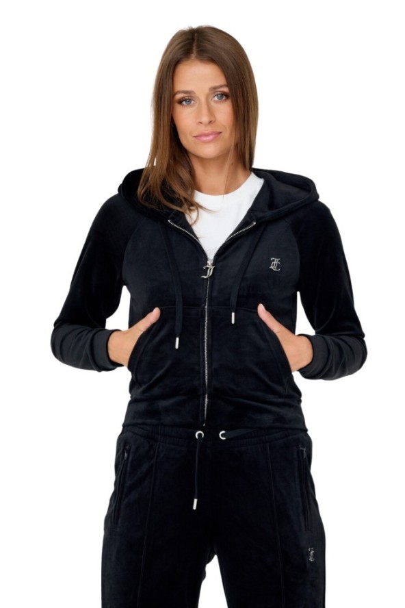 JUICY COUTURE Czarna damska bluza Madison, Rozmiar L