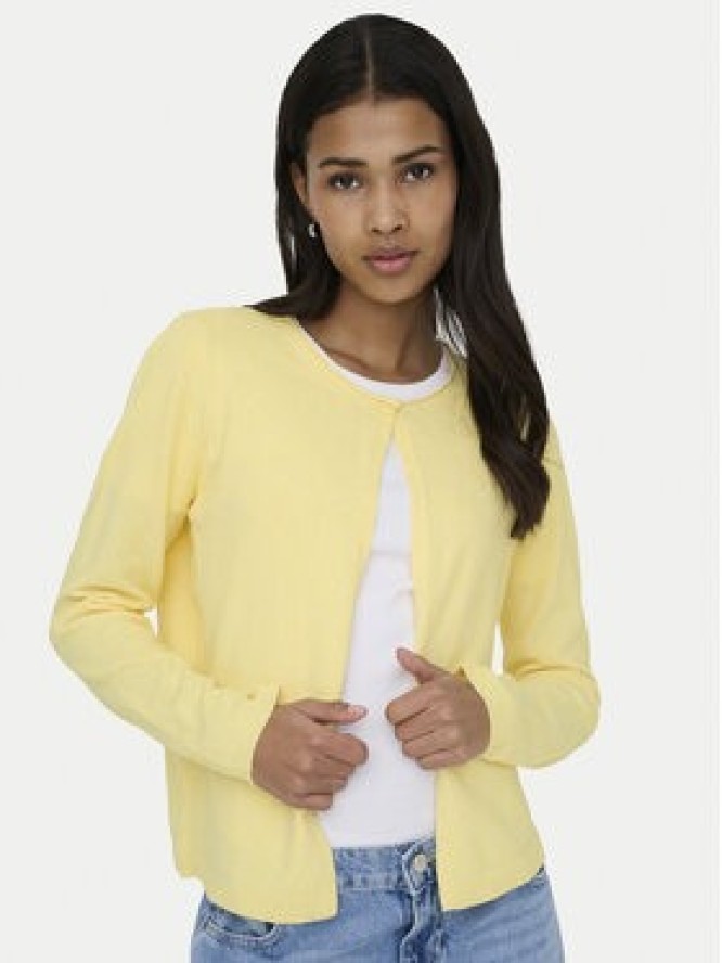 ONLY Kardigan Loyal 15371151 Żółty Regular Fit