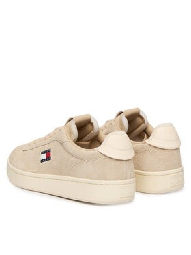 Tommy Jeans Sneakersy Logo Suede Archive EN02985 Beżowy