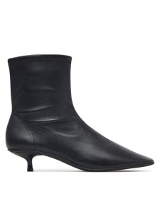 Calvin Klein Botki Round Kitt Heel Ankle Boot Nappa HW0HW03169 Czarny