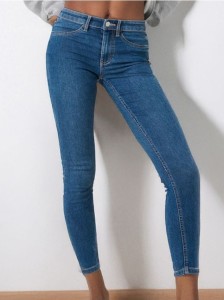 Jeansy skinny - niebieski