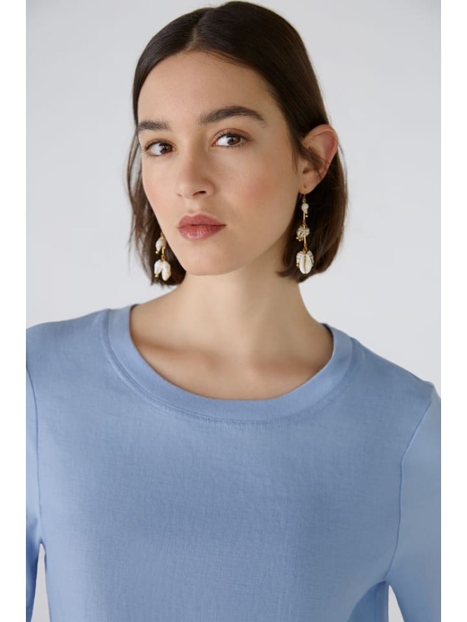 Oui Lniana sukienka w kolorze błękitnym rozmiar: 38