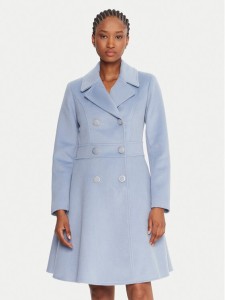Rinascimento Płaszcz przejściowy CFC0125851003 Błękitny Slim Fit