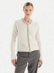 KAOS Kardigan RI1KT018 Écru Regular Fit