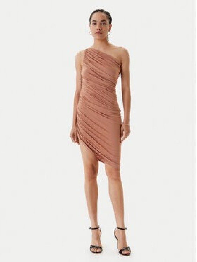 NORMA KAMALI Sukienka koktajlowa ST1253MD288833 Beżowy Slim Fit