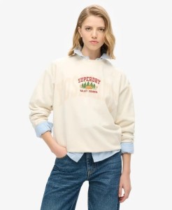 superdry Damska bluza Travel Souvenir Loose Crew 100% bawełna