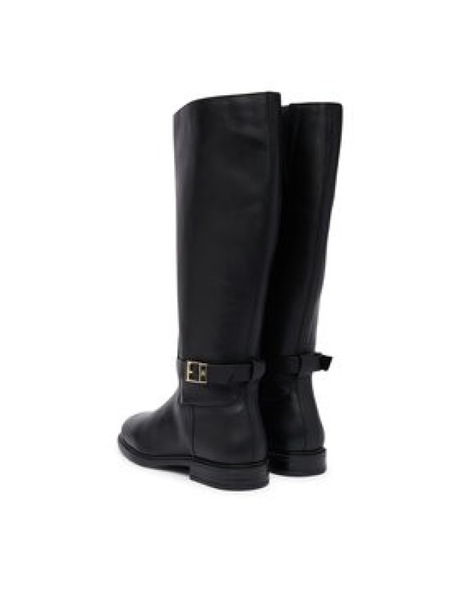Tommy Hilfiger Kozaki Th Buckle Leather Knee Boot FW0FW09572 Czarny