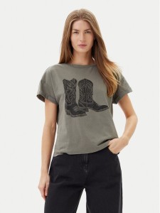 Noisy May T-Shirt 27030135 Szary Regular Fit