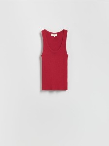 Top z metalizowaną nitką - czerwony