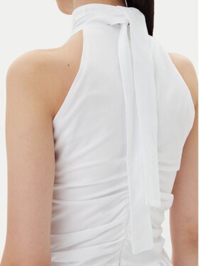 ViCOLO Sukienka koktajlowa TD0606 Biały Regular Fit