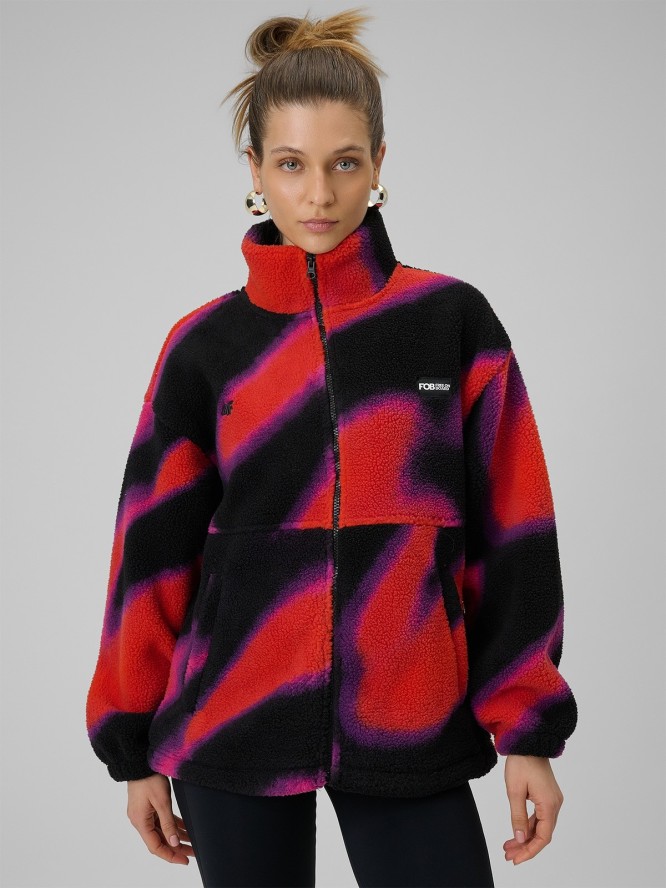 4F Polar loose bez kaptura damski - multikolor XS