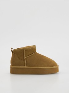 Zamszowe śniegowce - beżowy