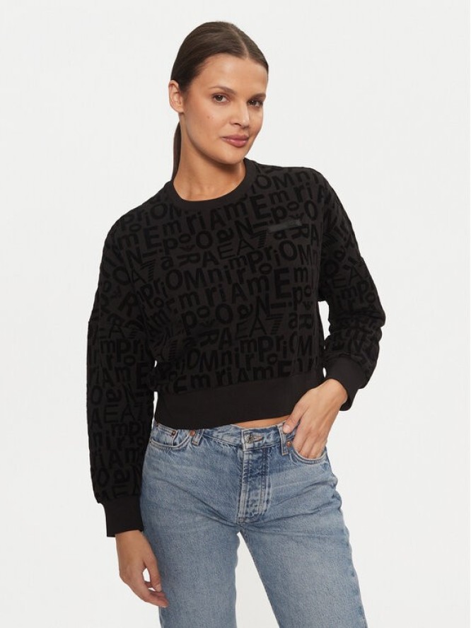 EA7 Emporio Armani Bluza 7W000002 AF10195 UC001 Czarny Relaxed Fit