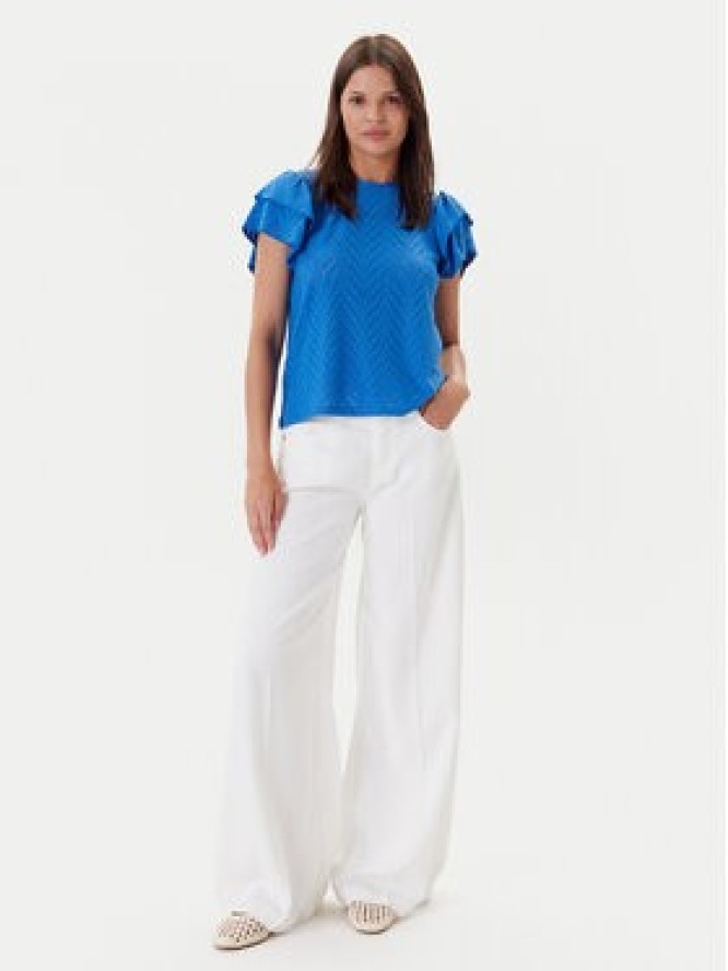 JDY Bluzka Carla 15351452 Niebieski Regular Fit