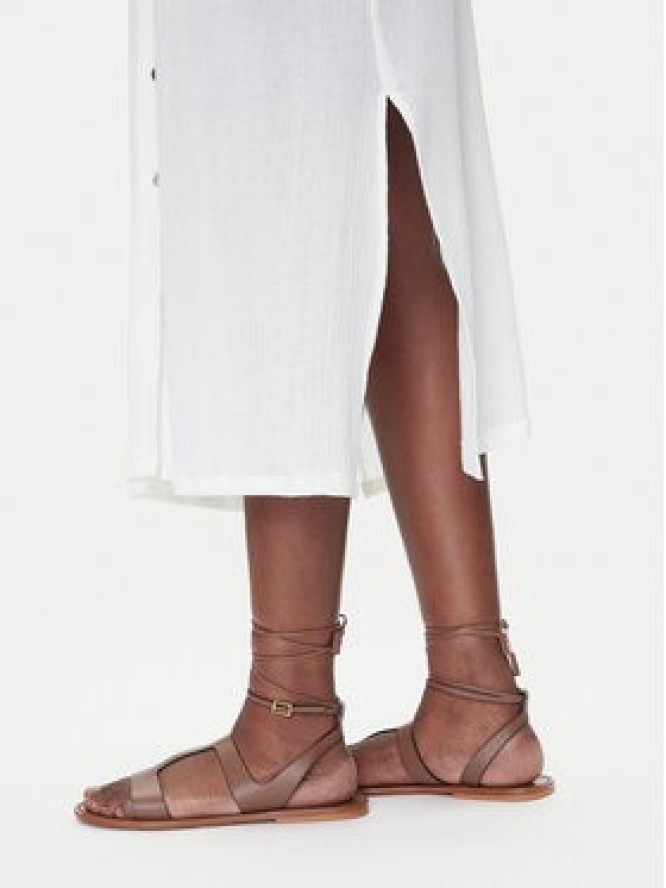 Iconique Sukienka koszulowa IC25-111 Biały Regular Fit