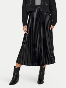 ONLY Spódnica plisowana Lyon 15330727 Czarny Regular Fit