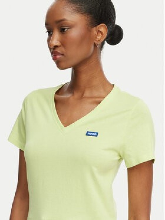 HUGO T-Shirt Classic 50513667 Zielony jasny Slim Fit