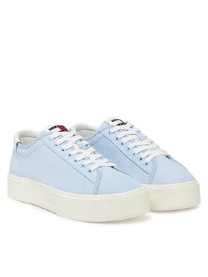 Tommy Jeans Sneakersy Tjw Flatform Canvas Sneaker EN0EN02792 Niebieski