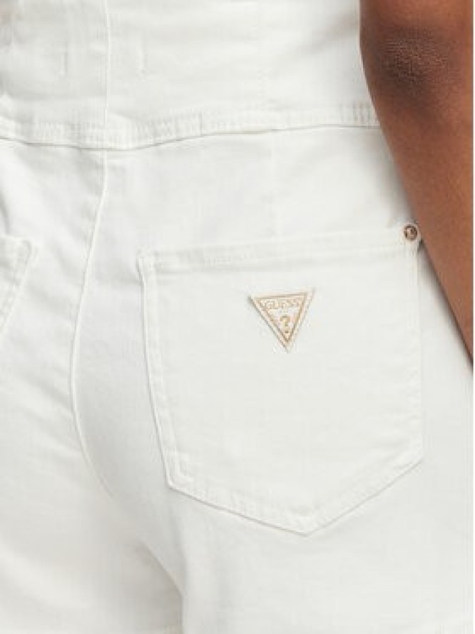 Guess Szorty jeansowe W6GD57 D0853 Biały Regular Fit