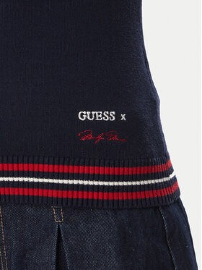 Guess Sweter W6BR89 Z2276 Granatowy Regular Fit